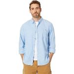 Chemises oxford Hurley bleues en coton stretch Taille S look casual pour homme 