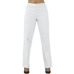 Pantalons de travail blancs Taille XXL look fashion pour femme en promo 