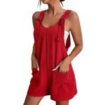 Pyjamas combinaisons de mariage rouges à épaulettes à motif animaux Taille 3 XL plus size look fashion pour femme 