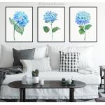Tableaux bleues claires en plastique à motif fleurs 