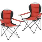 Hyfive Chaise de Camping Pliante - Rouge - 2 chais
