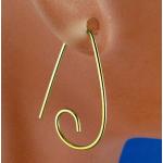 Boucles d'oreilles dorées en fer créoles 