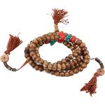 Bracelets de perles multicolores à perles à motif Bouddha fait main look asiatique pour femme 