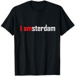 T-shirts noirs à motif Amsterdam Taille S classiques pour homme 