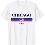 T-shirts I love blancs à motif Chicago Taille S look fashion pour homme 