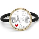 I Love Paris France Tour Eiffel Line Pince à cheve
