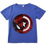T-shirts à manches courtes à paillettes Captain America lavable en machine look fashion pour garçon de la boutique en ligne Amazon.fr Amazon Prime 