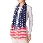 Foulards américains à rayures en polyester Tailles uniques classiques pour femme 