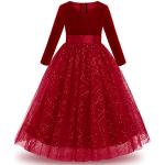 Robes en velours rouge foncé en velours à paillettes look fashion pour fille en promo de la boutique en ligne Amazon.fr 