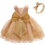 Robes en dentelle dorées en satin à paillettes à motif papillons look fashion pour fille de la boutique en ligne Amazon.fr 