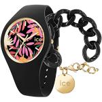 Montres-bracelet Ice Watch gris acier à motif fleurs 10 ATM à quartz look sportif en silicone pour femme en promo 