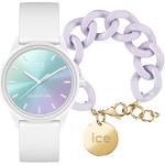 Montres-bracelet Ice Watch violet lavande en plastique 5 ATM à quartz look fashion en silicone pour femme 