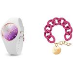 Montres-bracelet Ice Watch gris acier 10 ATM à quartz look sportif en silicone pour femme en promo 