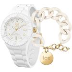 Montres Ice Watch gris acier en or blanc look sportif pour femme en promo 