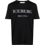 Débardeurs Iceberg noirs en jersey à manches courtes à col rond pour homme 