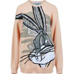 Pulls jacquard Iceberg roses Looney Tunes Bugs Bunny à manches longues à col rond Taille XS pour femme 