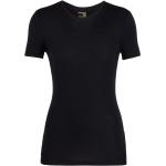 T-shirts Icebreaker noirs en laine à manches courtes Taille XL pour femme en promo 