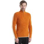Chandails Icebreaker orange à rayures en laine de mérinos Taille XL classiques pour homme 
