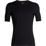 T-shirts techniques Icebreaker Oasis noirs en laine de mérinos respirants Taille S pour homme 