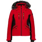 Vestes de ski Icepeak rouge bordeaux en fausse fourrure imperméables respirantes Taille XS look fashion pour femme 
