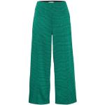 Pantalons large Ichi verts à carreaux en jersey Taille M look fashion pour femme 