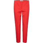 Pantalons Ichi rouge coquelicot à motif fleurs Taille S look fashion pour femme 