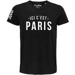Ici C'est Paris | T-Shirt Foot 100% Coton Bio | PSG idée Cadeau Originale Supporter Parisien Messi Mbappe Neymar (as4, Alpha, m, Regular, Regular, M)