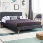 Lits doubles gris anthracite scandinaves 