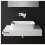 Ideal Standard Console Adapto , sans dÃ©coupe, pour combinaison avec lavabos ou vasques, 850mm, Coloris: Laque brillante blanche - U8407WG
