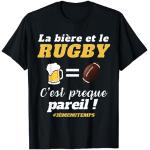 Maillots de rugby noirs Taille S look fashion pour homme 