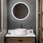 Miroirs de salle de bain noirs anti buéeeautés diamètre 60 cm 