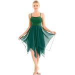 Robes de cocktail iEFiEL vertes en mousseline sans manches Taille XXL classiques pour femme 