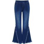 Pantalons baggy iEFiEL bleus en denim à pompons respirants look casual pour fille de la boutique en ligne Amazon.fr 