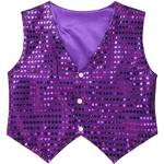 Vestes sans manches iEFiEL violettes à sequins look Hip Hop pour garçon de la boutique en ligne Amazon.fr 