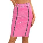 Jupes courtes de soirée iEFiEL roses en cuir synthétique minis Taille 4 XL look fashion pour femme 