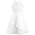 Robes de cérémonie iEFiEL blanches en satin Taille 8 ans look fashion pour fille de la boutique en ligne Amazon.fr 