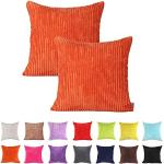 IHRKleid Housses de coussin taie d’oreiller décorative en velours côtelé de couleur unie pour canapé disponible en 14 couleurs