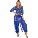 Vêtements de danse Iiniim bleus à sequins Tailles uniques look fashion pour femme 