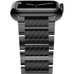 Bracelets de montre noirs en carbone anti-rayures en fibre de carbone pour femme 