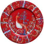 Assiettes plates Iittala Taika rouges diamètre 22 cm 