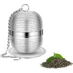 Boules à thé argentées en acier inoxydables 