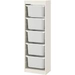 IKEA Trofast Combinaison de rangement avec boîtes, 46 x 30 x 145 cm, blanc/blanc