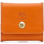 Porte-monnaies Il Bisonte orange en cuir de vache look fashion 