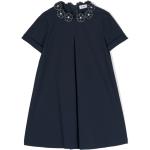 Robes à manches courtes IL GUFO bleu marine à fleurs en jersey Taille 12 ans pour fille de la boutique en ligne Farfetch.com 