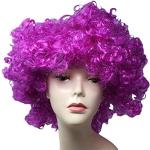 Perruques afro magenta Tailles uniques look fashion 