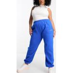 Pantalons classiques bleus à logo à strass Taille XL plus size pour femme 