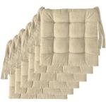 Coussins extérieurs blanc d'ivoire en tissu en lot de 6 40x40 cm 
