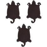 Porte-manteaux muraux en fonte à motif tortues modernes 