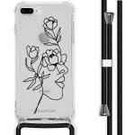 Coques & housses iPhone 8 Plus noires en plastique à motif fleurs 
