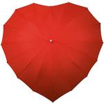 Parapluies de mariage rouges en toile Taille L classiques pour femme 